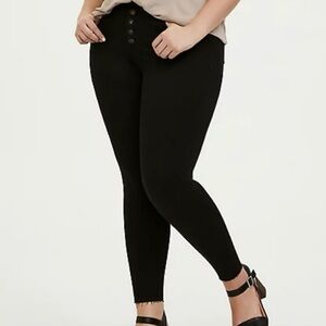 Torrid 14 Premium Stretch Sky High Skinny Jean with Raw Hem